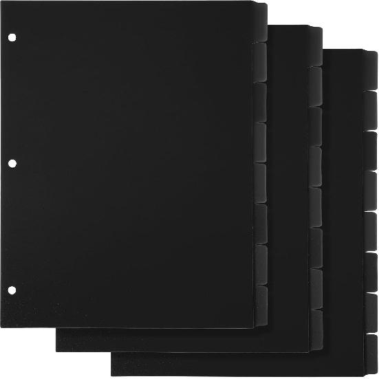 3 Sets 8 Tab Blue Binder Dividers for 3 Ring Binders 8.5 x 11 Inch Binder Dividers with 3 Hole Punched Page Dividers Sturdy Binder Index Dividers for