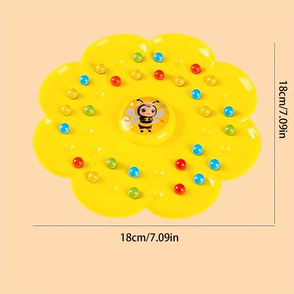 Honey Bee Pearl Picking Fishing Magnetic Bead Board Game, Parent Child Interactive Gathering Puzzle Early Education Toy