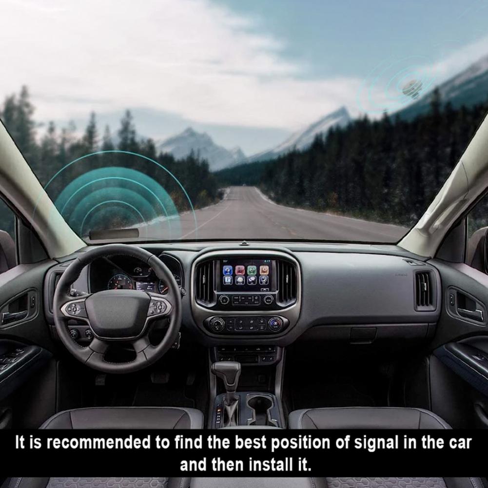 DC5-12V Car Interior Hidden Amplified Antenna Car Electronic Radio Antenna 85-860Mhz Car Radio Patch Aerial for Car Truck