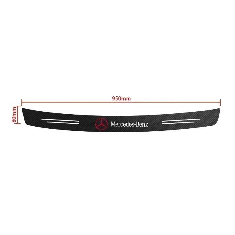 

Hot W204 C200 For Benz AMG Carbon Fiber Car Trunk Rear Bumper Sticker Guard Plate Protector For Mercedes Benz W212 W213 W205 W17