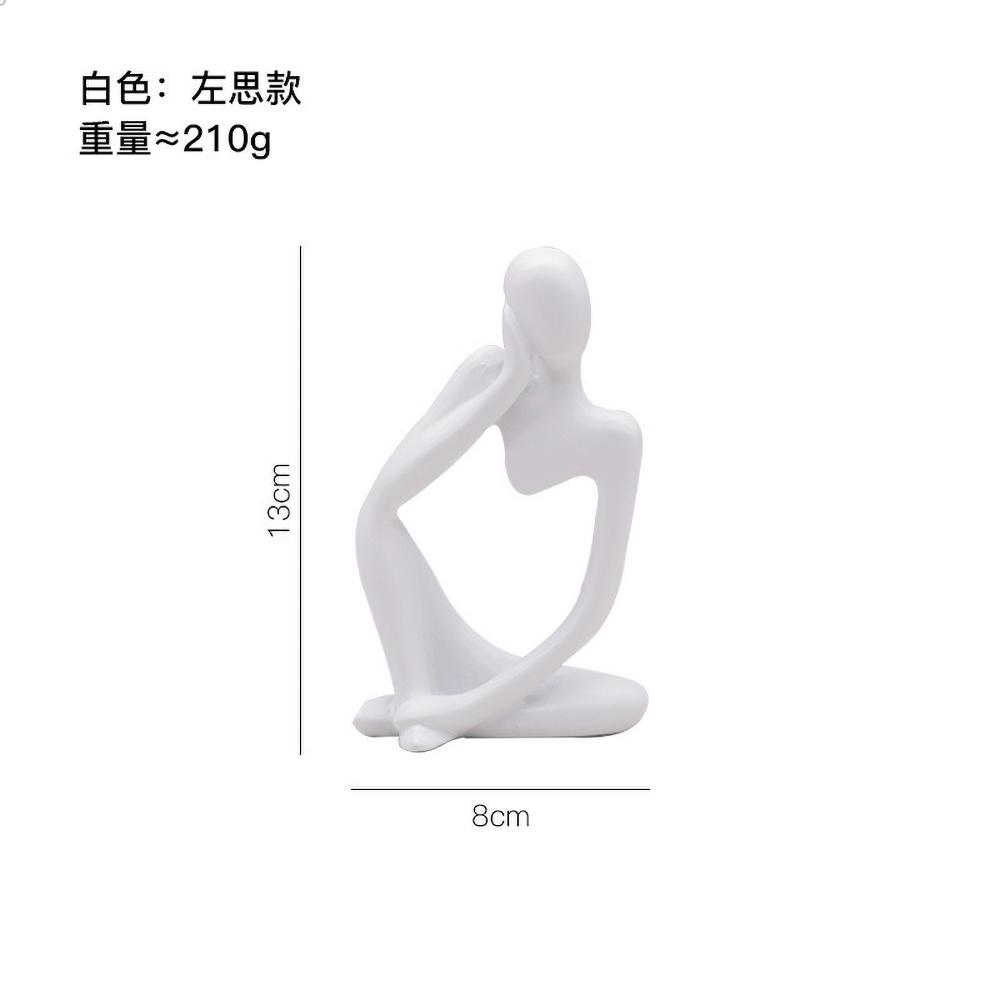 Modern Minimalist Resin Sculpture, Relaxed Character Statue Personalized Custom Name Home Desk Decor