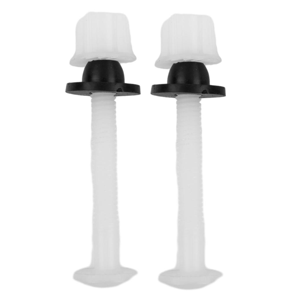 Accessory Toilet Bolts Hardware Plastic/Stainless Steel White/Silver