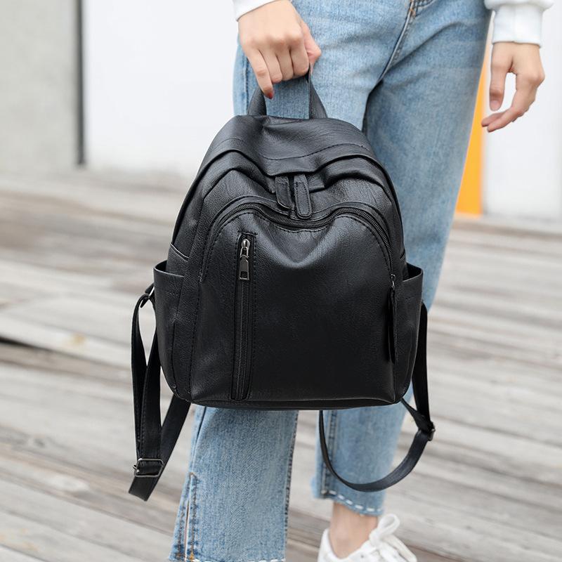 

Новый Универсальный Модный Рюкзак для Выхода в Свет Студенческий Колледж Ветрозащитный Рюкзак Большой Вместимости чёрный