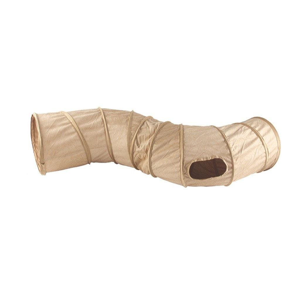

Collapsible Cat Tunnel Tube S-shaped Pet Rolling Dragon Fun Cat Channel for Indoor хаки