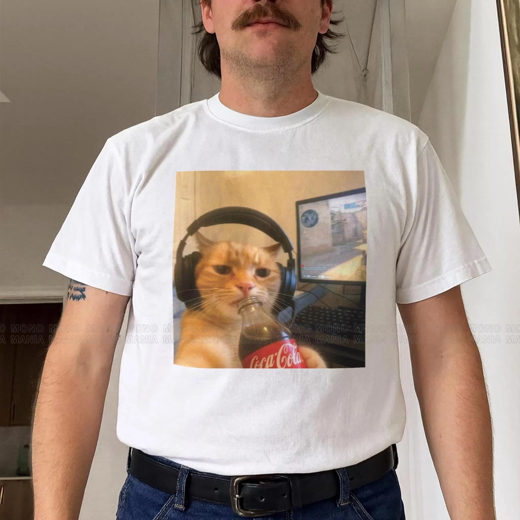 

Gamer Cat Meme Shirt Gen Z Joke Shirt Stupid Brainrot Gift Cat Lover Gift Funny Kitty Tee Cool Cat Shirt 4XL