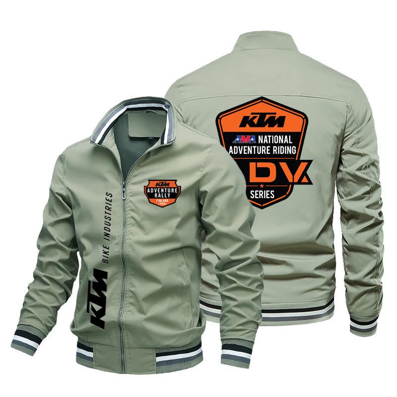 Pánská bunda s logem KTM - Ležérní volný sportovní kardigan, Velké velikosti