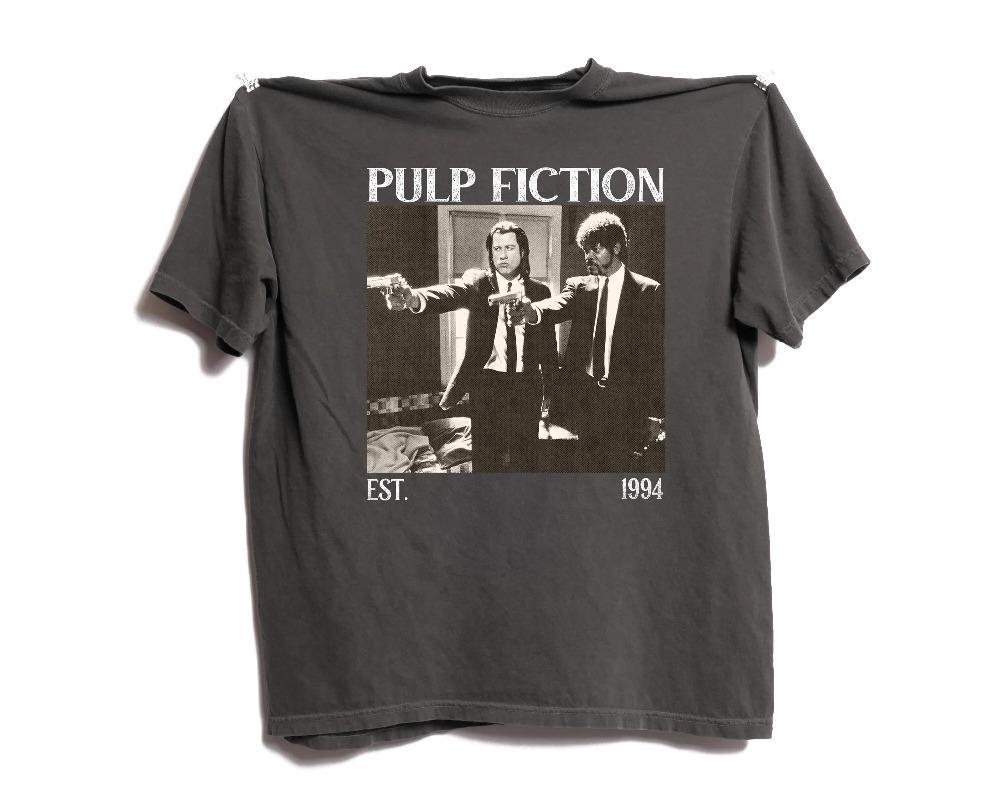 Pulp Fiction Movie Tshirt Quentin Tarantino Film Summer Unisexs And Unisexs Loose And Breathable Tshirt Top S
