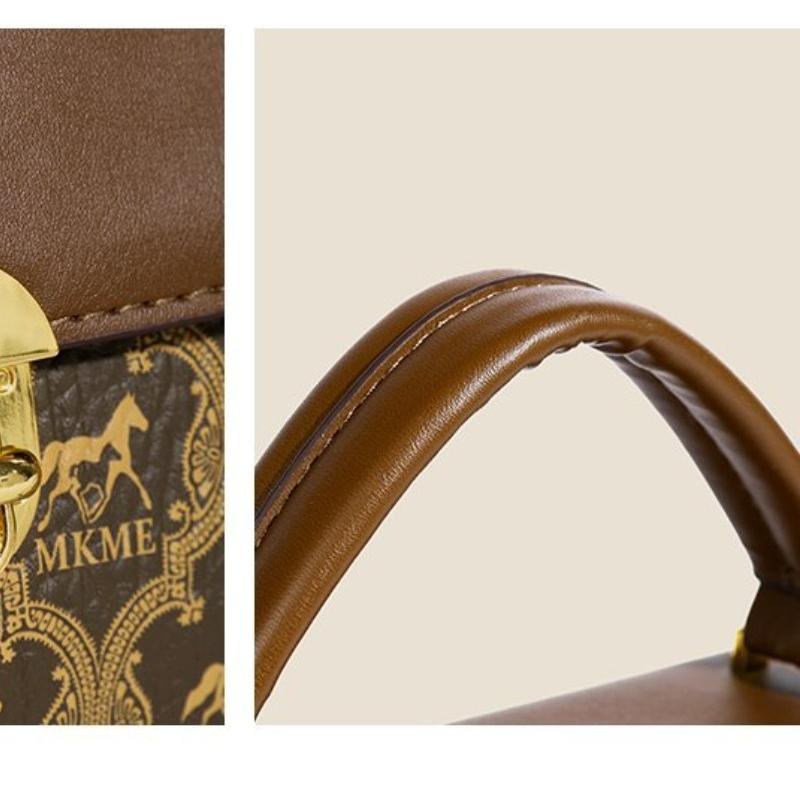 Letter Printing Handbag Bag Women's Small Square Bag New High-end Exquisite Shoulder Messenger Bag