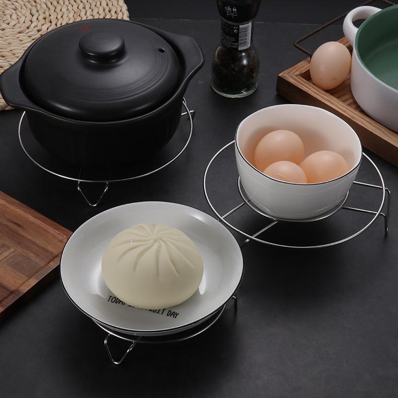 304 Stainless Steel Round Steaming Rack Steamer Multifunctional Dumplings Steamed Grid Household Kitchen Cooking Utensils