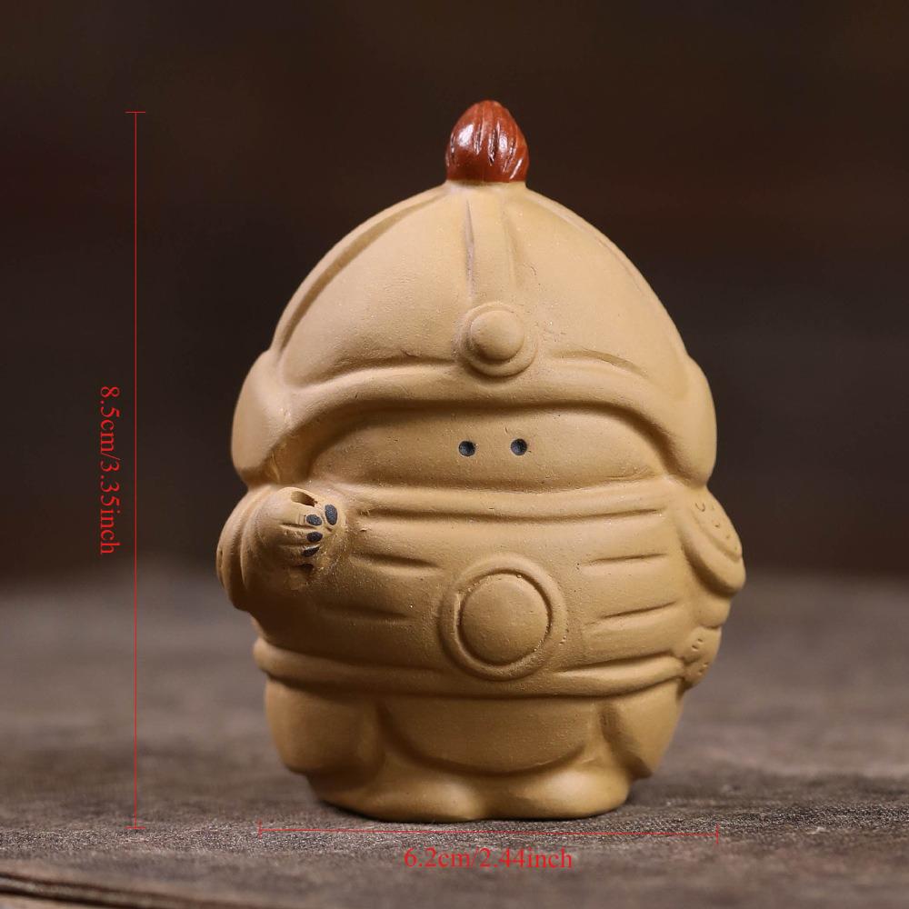 Purple Sand Tea Pet Little General Ornament Terracotta Warriors and Horses Sculpture Creative Hero Martial General