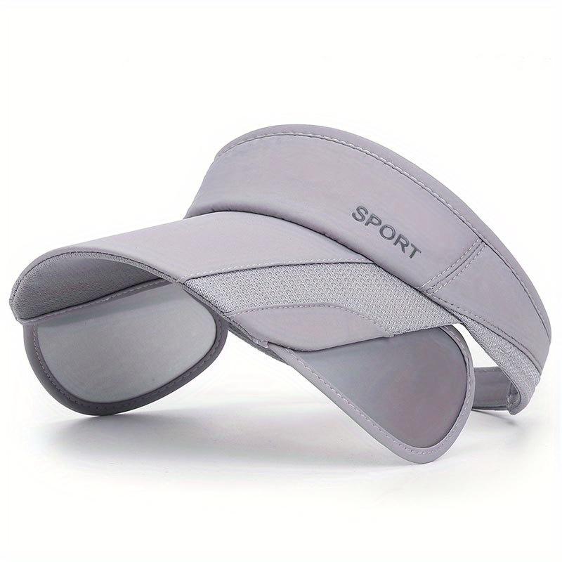 

Кепка с регулируемым выдвижным козырьком, 100% полиэстер, защита от ультрафиолета, спортивный стиль, плетеная кепка для гольфа и пляжа, для мужчин и женщин, теннисная кепка с защитой от ультрафиолета серый