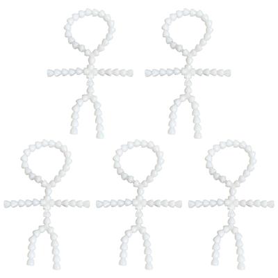 Aristal Toy Skeletons, Articulated Skeletons for Plush Toys, Craft Supplies, Dolls, Poseable, Set of 5, White (10cm X 7.5cm)
