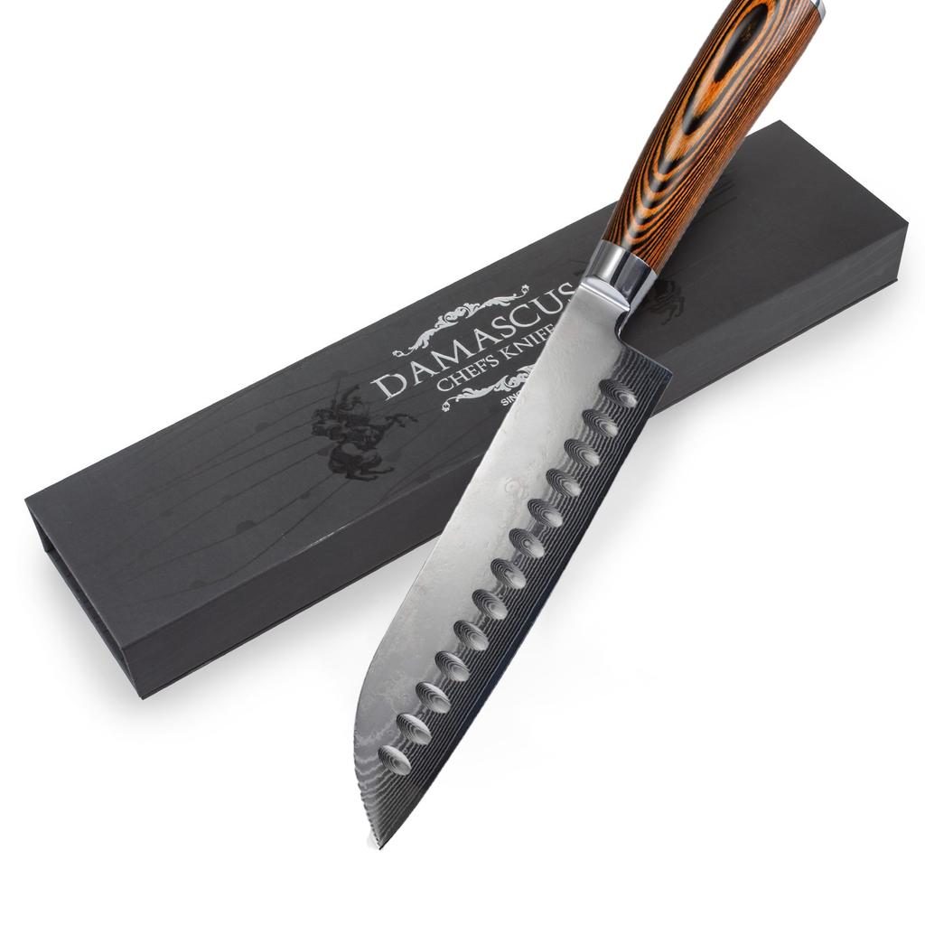 Damascus Knives 67 Layer Chef Knife Japanese Santoku Damascus 8 Inch Chef Knife  Professional Knives Set Utility Paring Knife