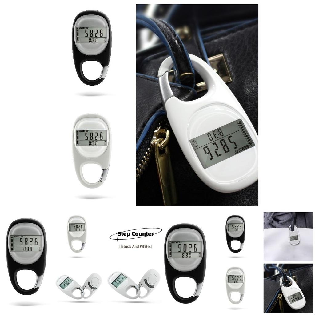 Abs Material 3d Motion Sensor Pedometer Measure Your Distance And Calories With This Keychain Clip