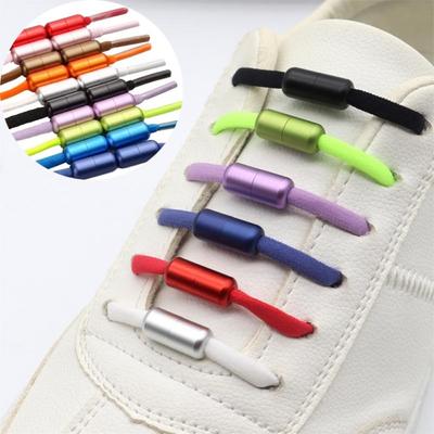 Cadarço sem laço para esportes, cadarços redondos sem laços, opções coloridas, cadarços elásticos, tênis, crianças, adultos, acessórios de sapatos