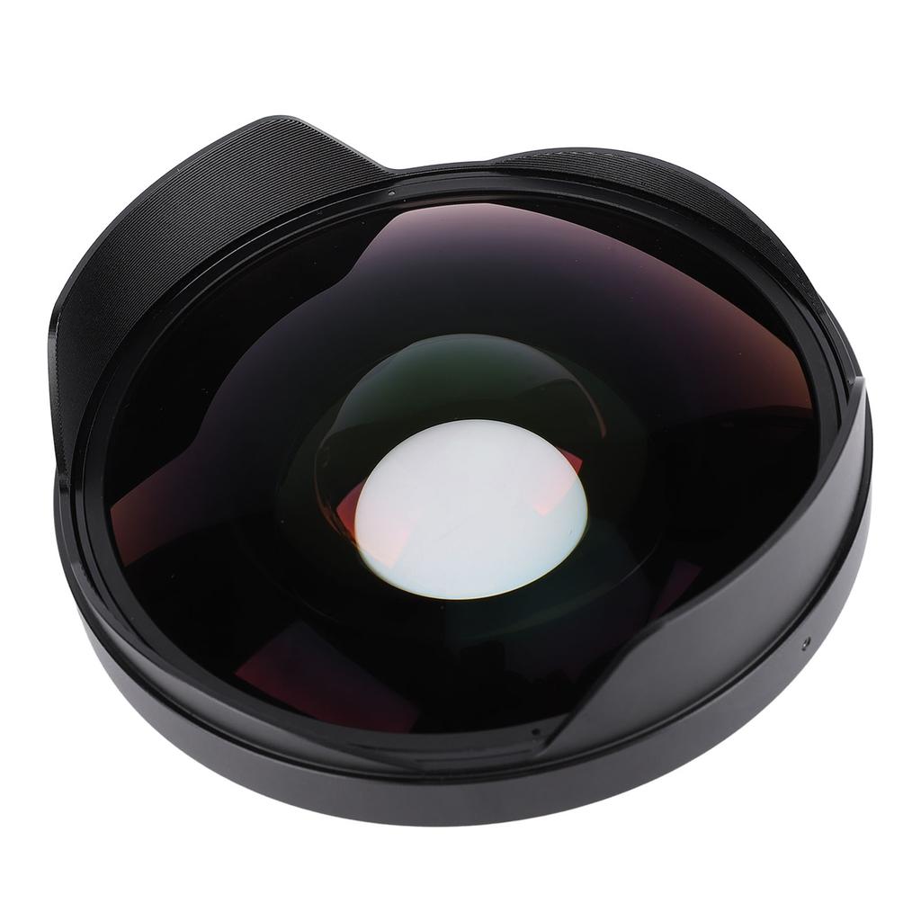 Lente Olho de Peixe 0.3X Montagem de Rosca 72mm Longa Profundidade de Campo Lente Olho de Peixe Grande Angular com Para-sol para Câmera de Vídeo