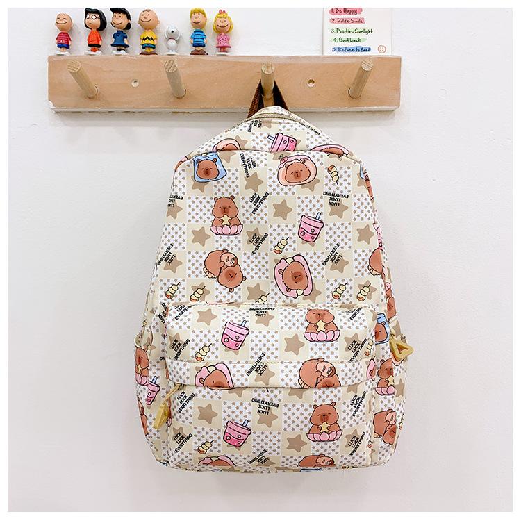 

Школьный рюкзак модный школьный рюкзак новый детский мультяшный маленький школьный рюкзак рюкзак капибара Small бежевый