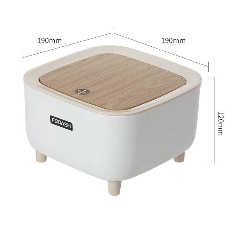 Nordic Style Luxury Trash Can with Press Lid for Home Bathroom and Living Room