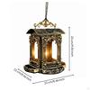 Hanging Bird Feeder Vintage Style Solar Ornate Garden Decor for Backyard, Patio Retro
