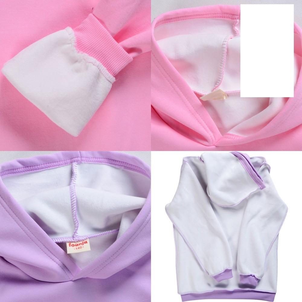 5010 Girls Velvet Warm Kpop Rumi Zoey Mira Print Casual Long Sleeves Hoodie