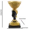 African Girl Holding A Plate Sculpture, Home and Office Decorative Storage Ornament, Vintage Collectible Craft Deskt Decor