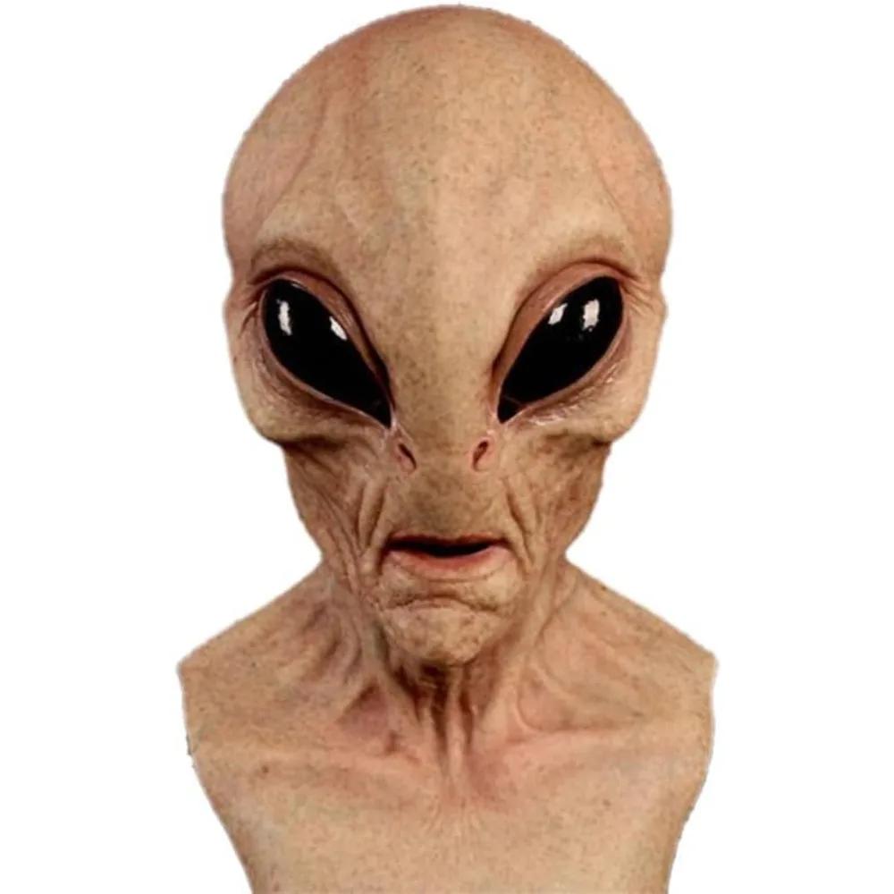 Realistic Creepy Halloween Masks for Adults,Halloween Costume Alien Mask, Full Head Latex Halloween Scary Mask