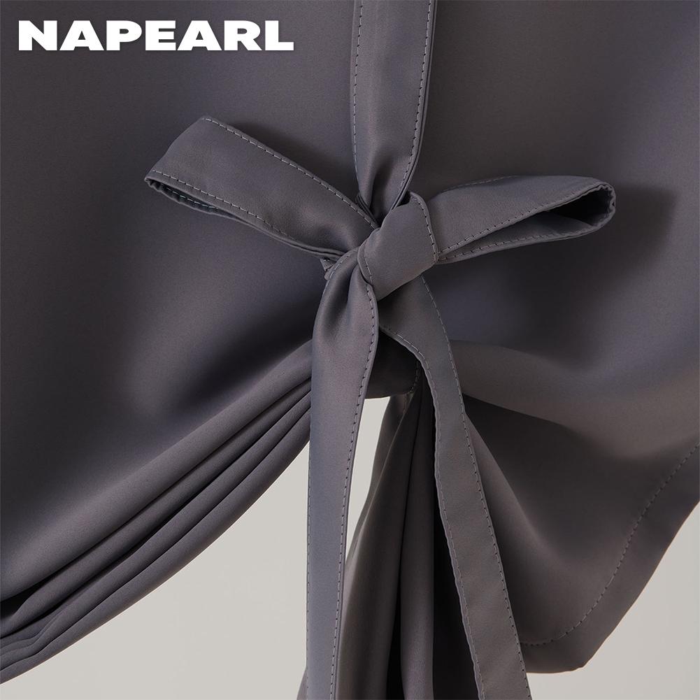 1PC NAPEARL Módní a minimalistický jednobarevný polyesterový vláknitý závěs s krátkým závěsem Dekorativní závěs kuchyňských dvířek