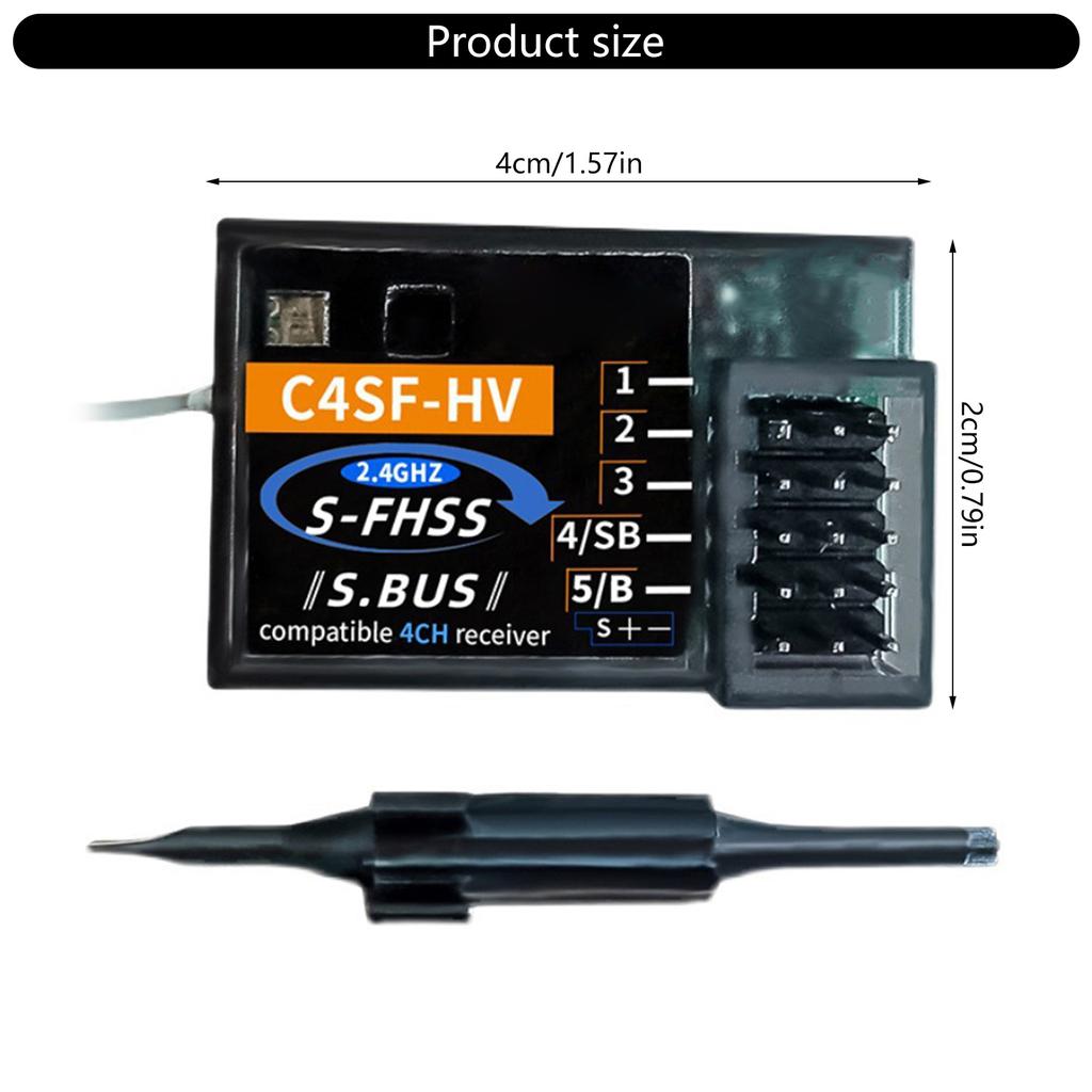 High Frequency C4SF 2.4G HV Receiver for FutabaS FHSS FHSS SBUS 3PV 3PK 4PKS 7PK T14SG Splashproof Receiver