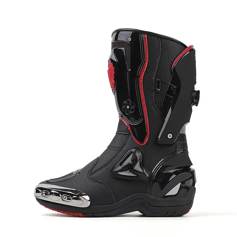 Boots for Motorcyclist Man Waterproof Enduro Motorcycle Boots Motorcycle Shoes Botas Moto Hombre Anti-Fall Riding Boots