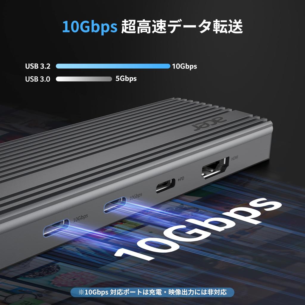 Acer USB-C Docking Station [11-in-1] Hub Type-C HDMI Adapter Dual Monitor Support HDMI 4K@60Hz / VGA 1080P / 2 X USB-C 10Gbps / 3 X USB-A / Micro SD /