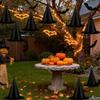 Halloween Witches Hat 12 Pieces Spooky Halloween Decorations With Bats Witch Hat Set With 164Ft Nylon Cord For Indoor Outdoor