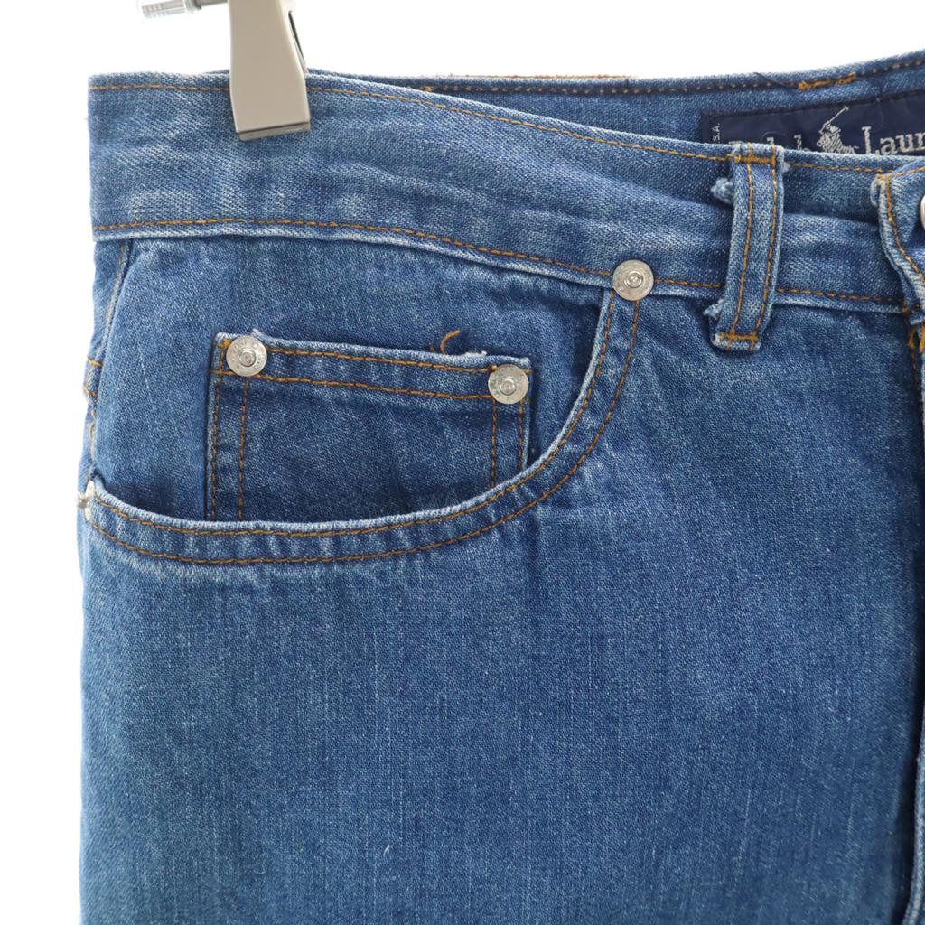 RALPH LAUREN 90s Made in USA Old Mimole length denim Tight Skirt 6 Women Used