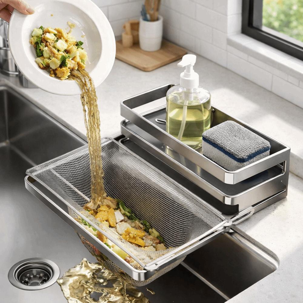 Waterproof Kitchen Sink Drain Rack Moisture-proof Sink Sponge Rack Soap Sponge Holder  for Kitchen
