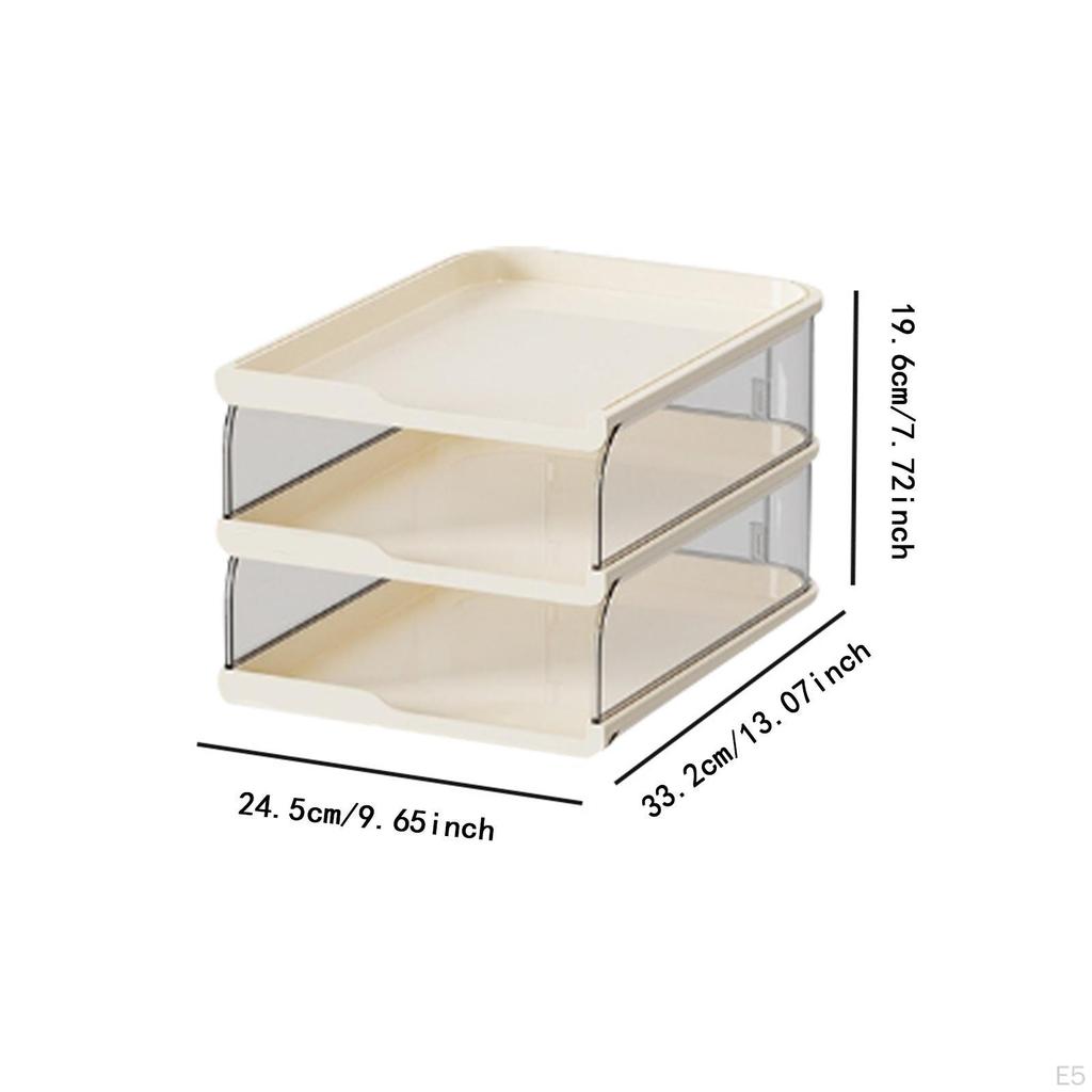 Desktop File Organizer Document Holder for Desk Newspaper Files Shelves Rack Letter Tray