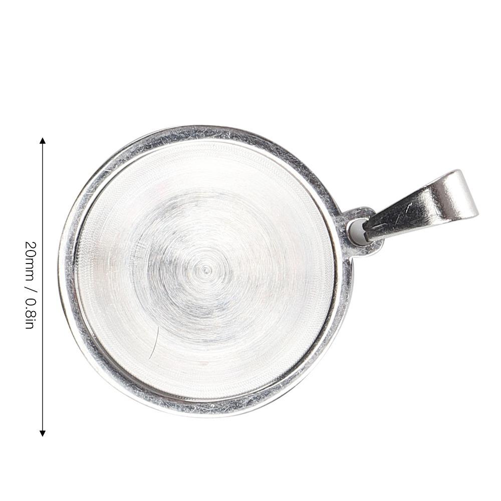 

10pcs Round Shape Round Pendant Tray 20mm Size DIY Pendant Base Craft Use
