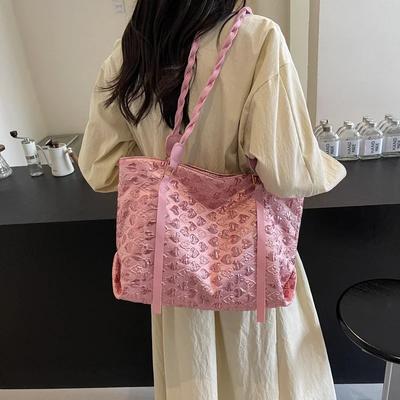 Nova bolsa feminina de design de nicho moda tendência vintage bolsa tote de grande capacidade com alça de ombro intercambiável