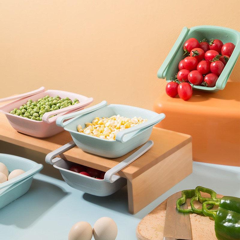 Adjustable Fridge Storage Box for Vegetables and Fruits Multipurpose Fridge Tray for Drinks and Snacks