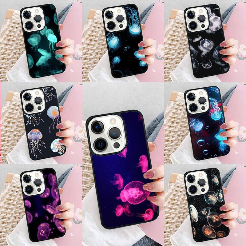 Jellyfish Phone Case For iPhone 17 Air 15 16e 14 13 Pro Max Coque 12 11 Pro Max PLUS cover