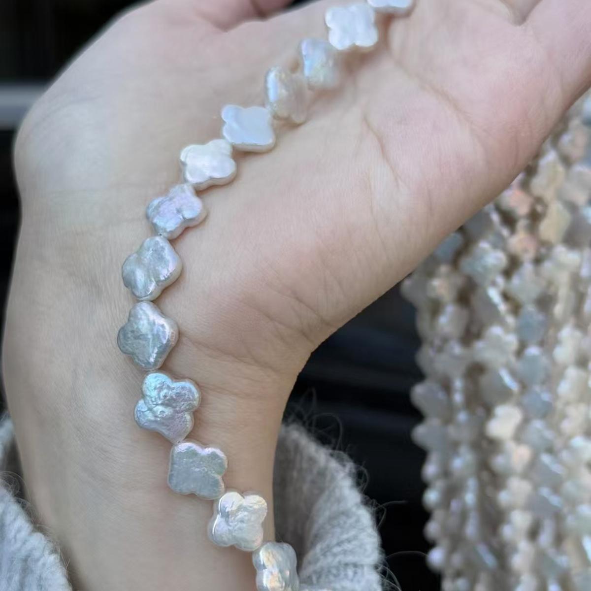 

Подвеска «сделай сам» из жемчуга барокко 9,5-10,5 мм, четырехлистный клевер, бусины изоляции для изготовления ювелирных изделий, ожерелья, серьги, браслеты, бусины, аксессуары 9.5-10.5mm