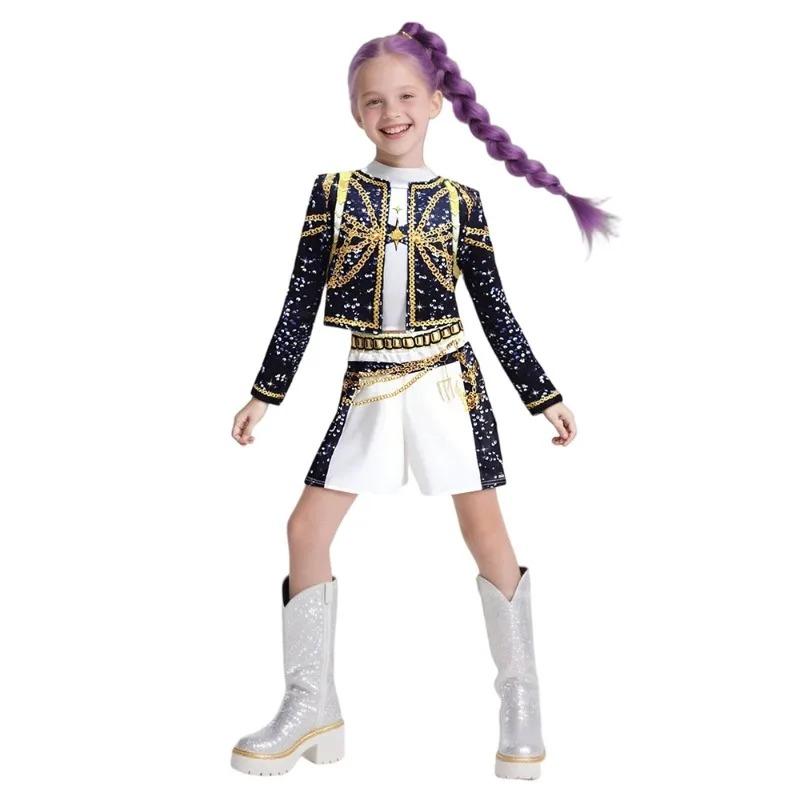 Girls Kpop Demon Hunter Rumi Zoey Mira Cosplay Costume Anime Idol Huntrix Uniform Suit for Halloween Carnival Party Outfits Gift