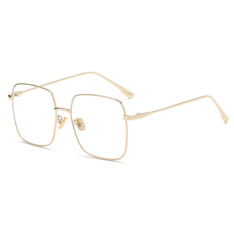 

Big Frame Square Myopia Women Diopter Eyeglasses Metal Black Nearsighted Glasses Prescription 0 -0.5 -0.75 To -6.0 0