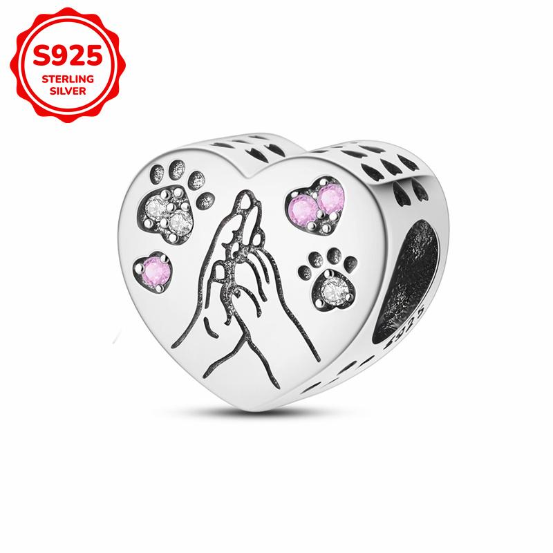 925 Silver Pink Cute Lovely Butterfly Perfume Girl Charms Beads Fit Bracelet DIY Making For Woman Jewelry
