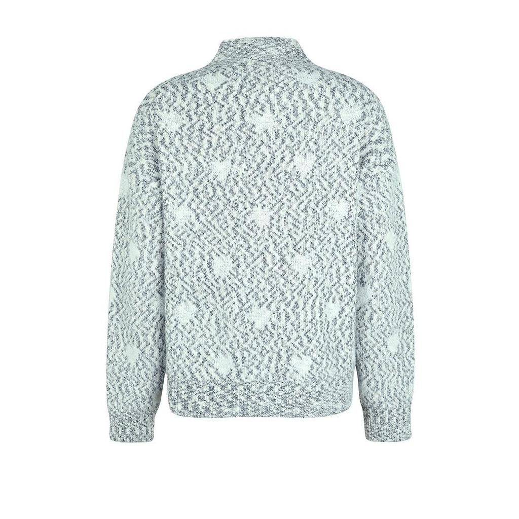 Φθινοπωρινό Χειμώνα Vintage Φαρδύ μακρυμάνικο μπλουζάκι με στάμπα ζακέτα με στάμπα γιακά