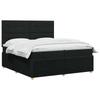 Box Spring Bed with Mattress Black 200 X 200 Cm Fabric