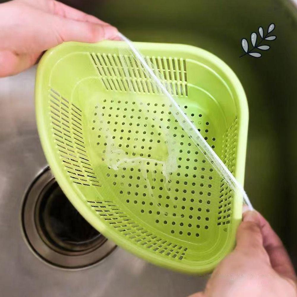 Kitchen Household Triangular Sink Drain Basket Durable Water Fruit Basket Vegetable Drain Basket