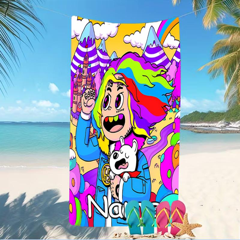 Customizable Personalized Beach Towels 6ix9ine TattleTales Themed designs.Suitable for the Beach, Yoga, Sports;ideal As Beach Accessories