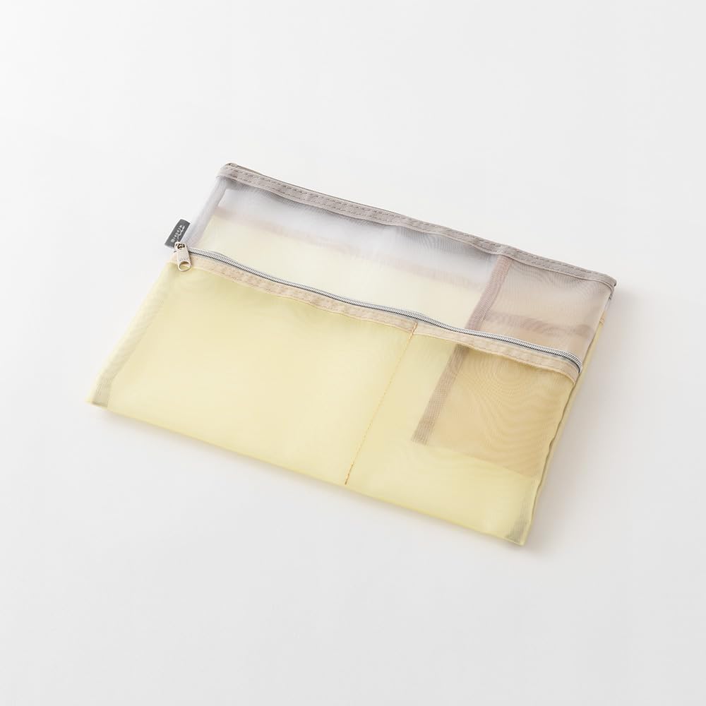 Midori Pen Tool 53357006 Multi-Pouch & Pouch, B5, Mesh, Beige,