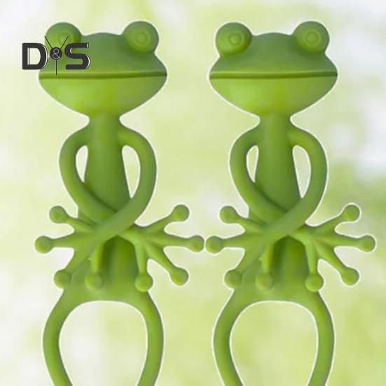 1/2 soportes para plantas de rana verde, clips de soporte para plantas suculentas, soporte de rana para balcón, decoración de macetas para el hogar