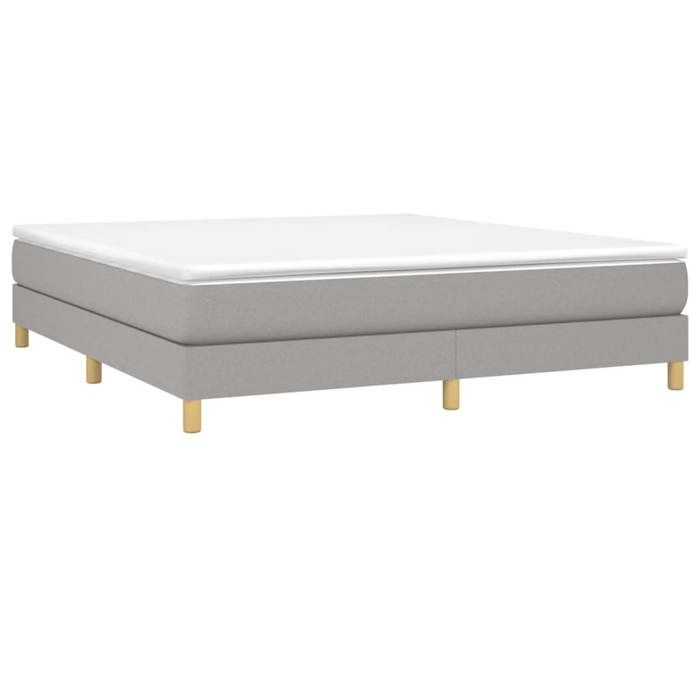Maison Exclusive - Sommier à lattes de lit avec matelas Gris clair 180x200cm Tissu