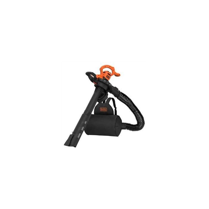 Black & decker 2900w 3en1 aspirateur souffleur broyeur, 55 l avec sac de ramassage dorsal - beblv290-qs